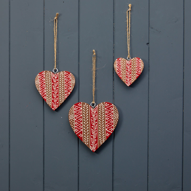 Handpainted Hanging Heart