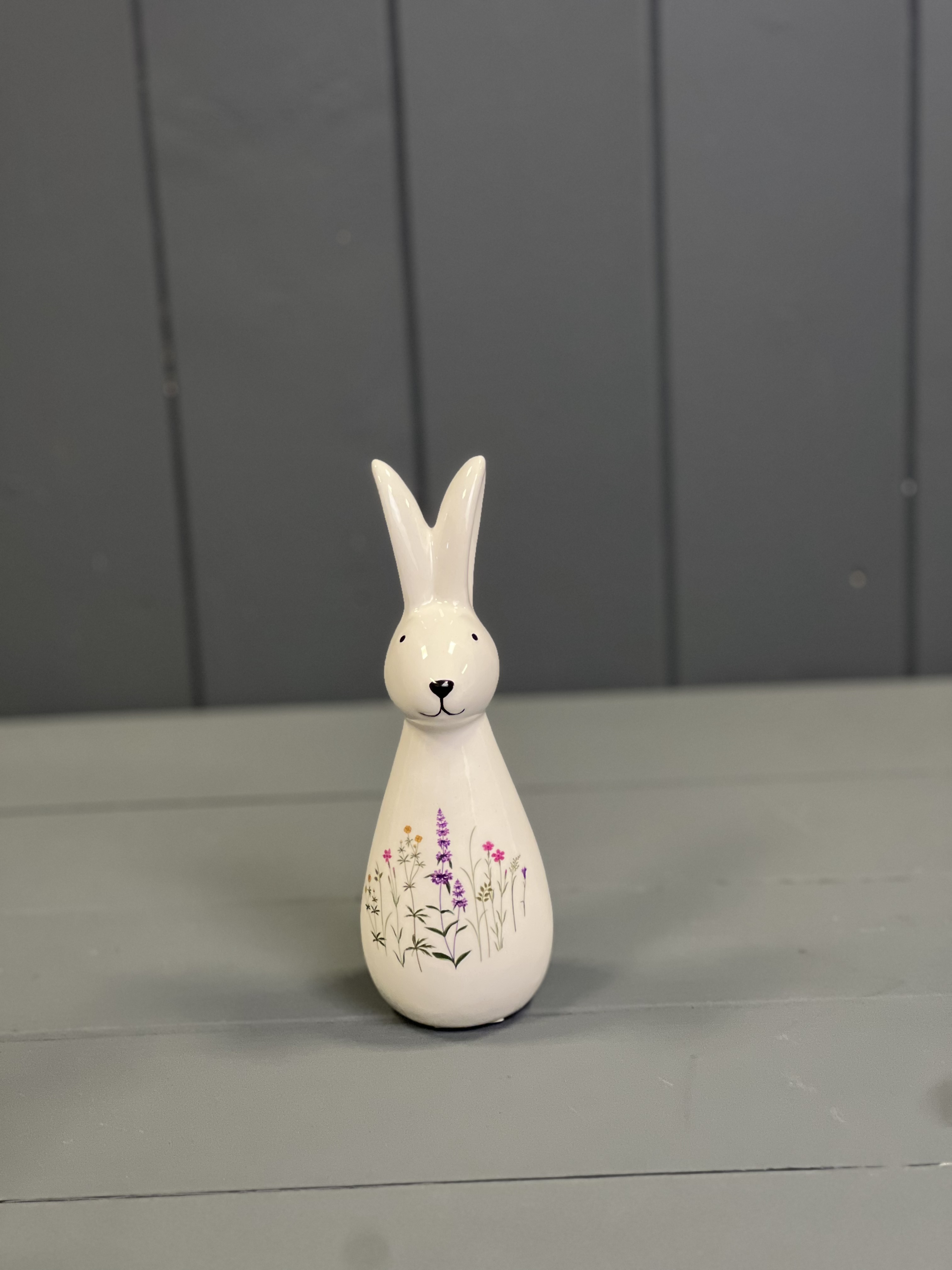 Medium Tall Meadow Patterned Rabbit Ornament