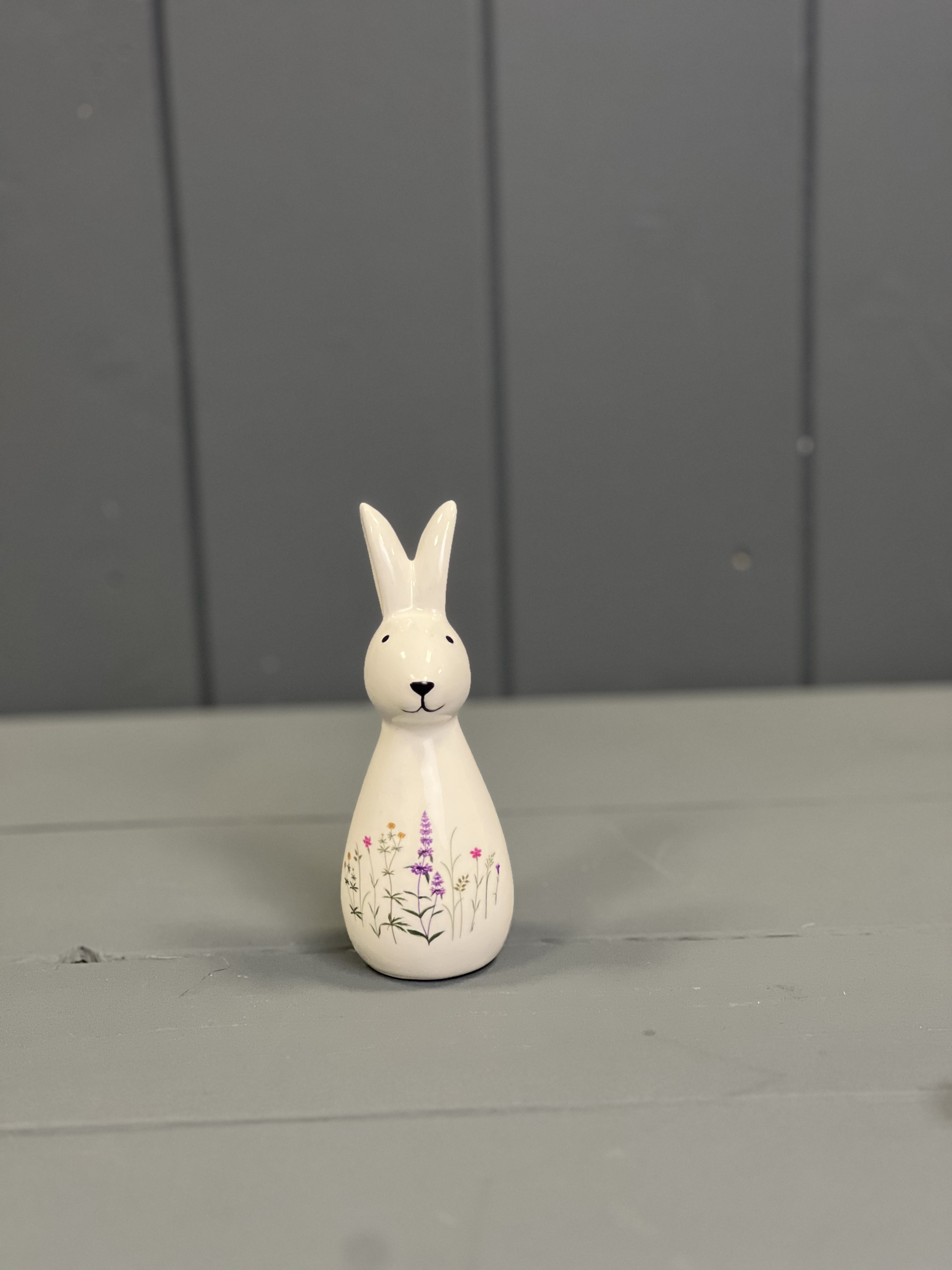 Small Tall Meadow Patterned Rabbit Ornament