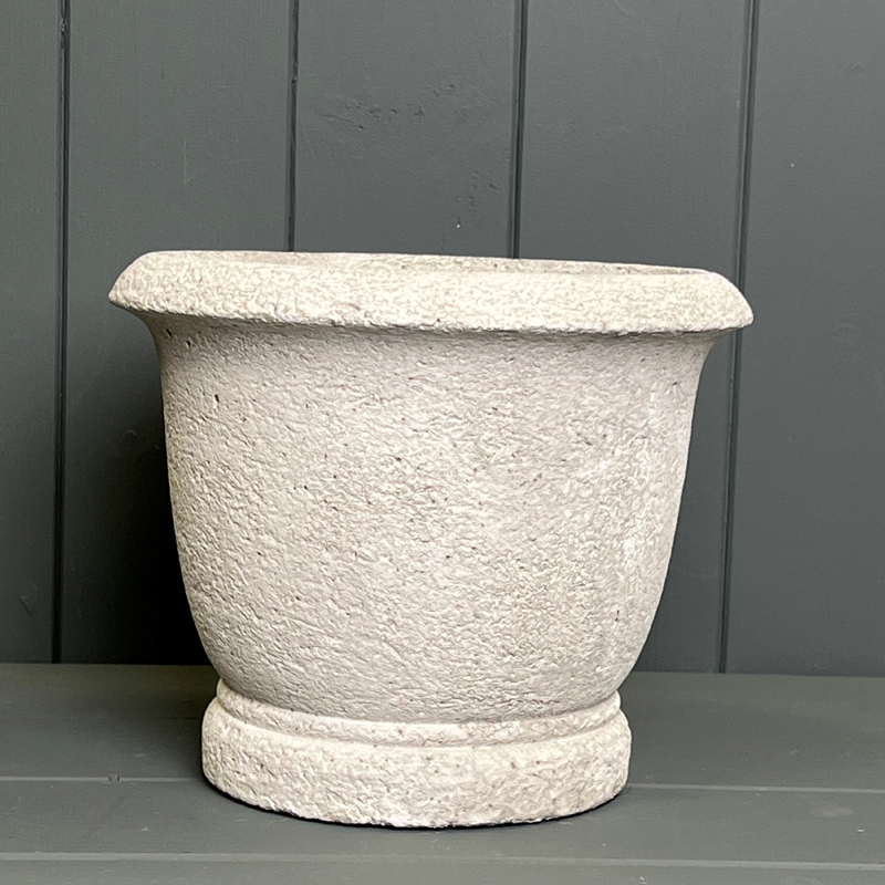 Large Round Grey Cement Pot