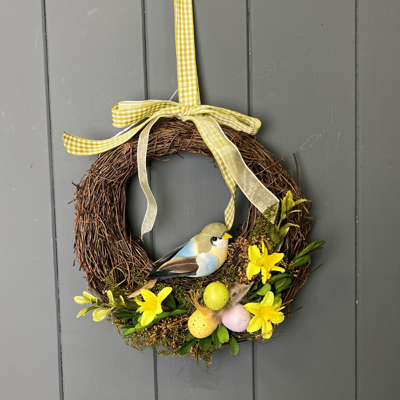 Easter Egg and Bird Wreath